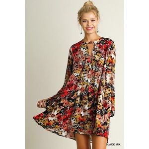 Boho Floral Tunic with Bell Sleeves